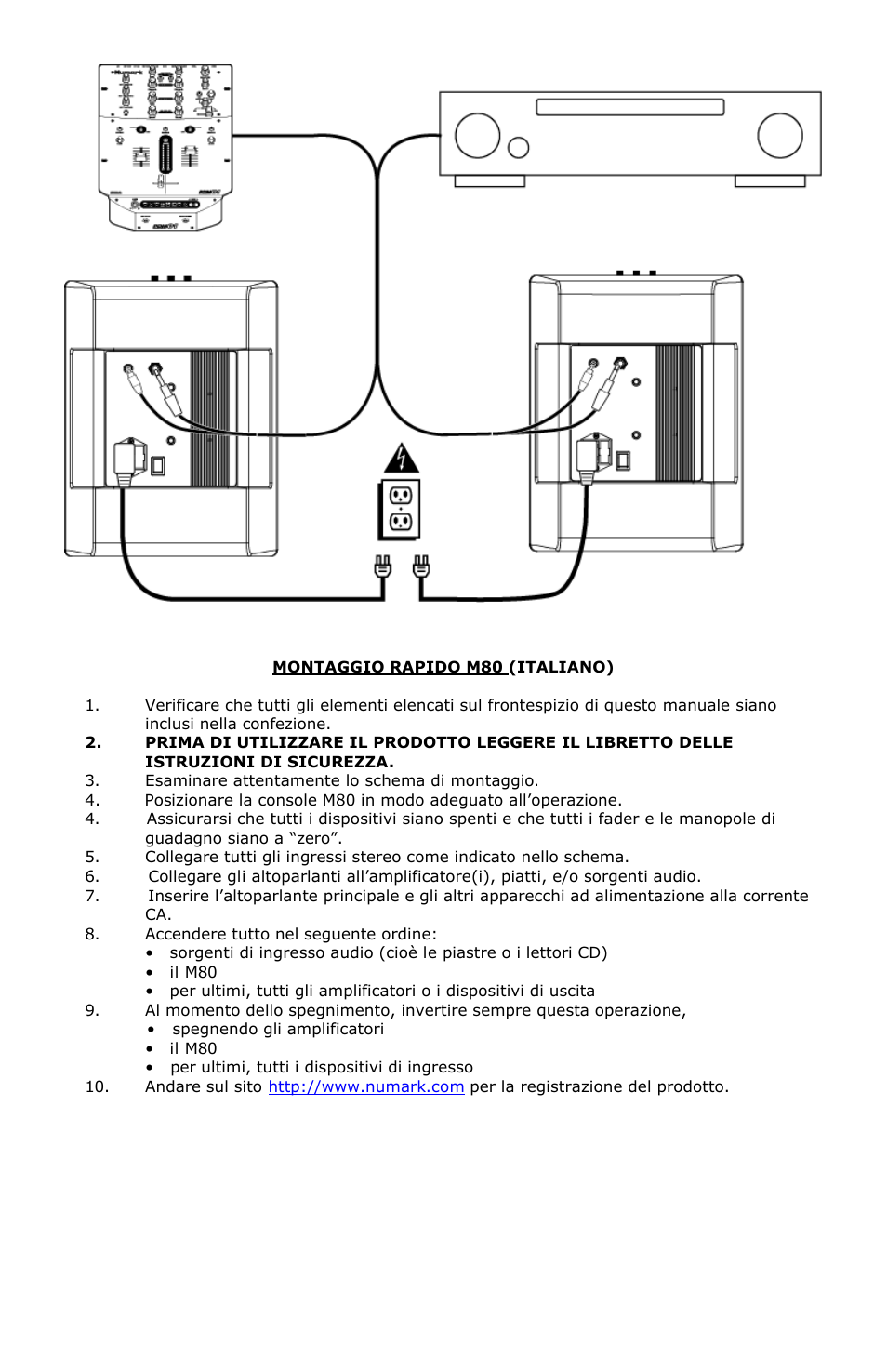 Numark Industries M80 User Manual | Page 10 / 11