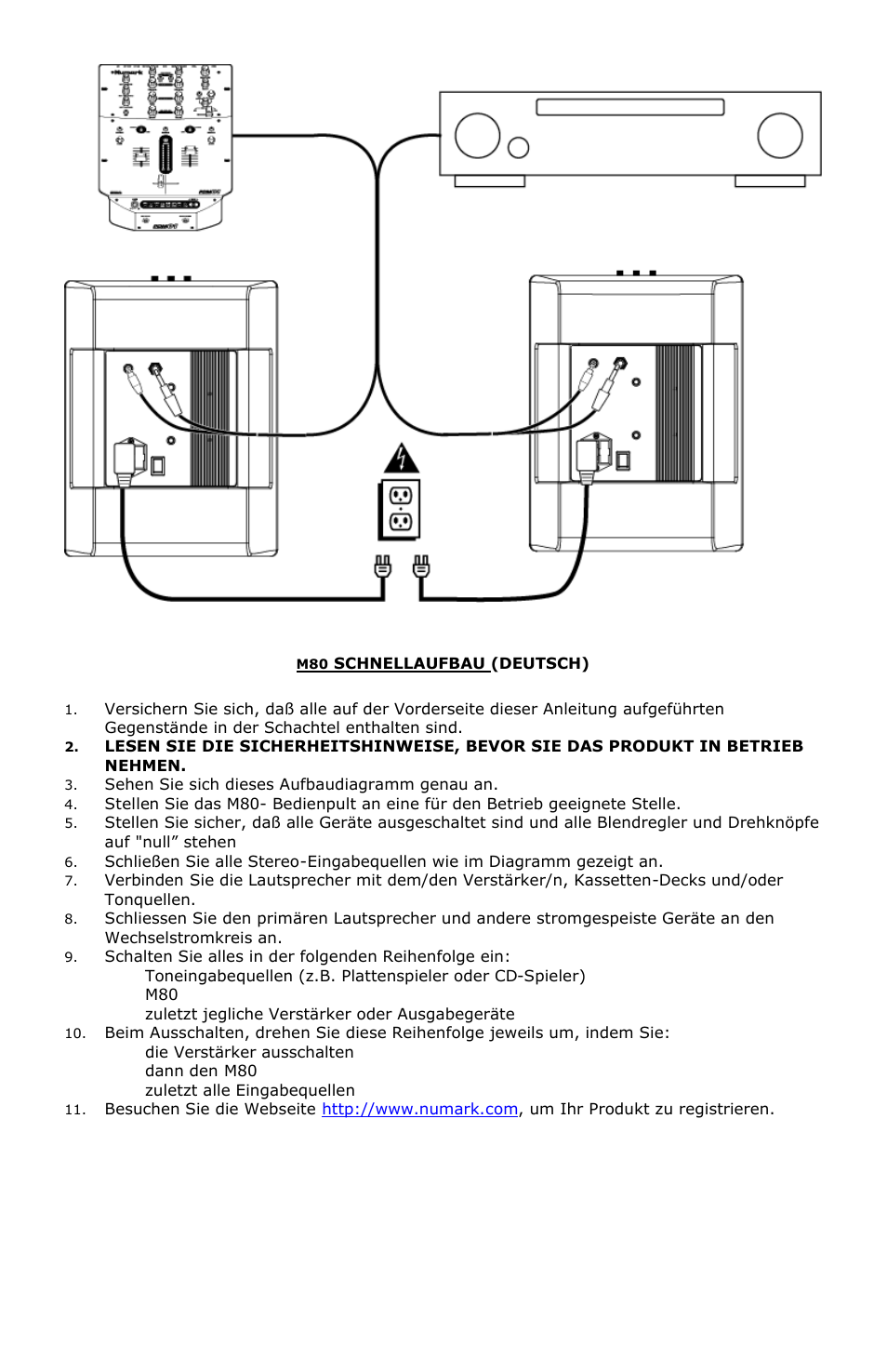 Numark Industries M80 User Manual | Page 8 / 11