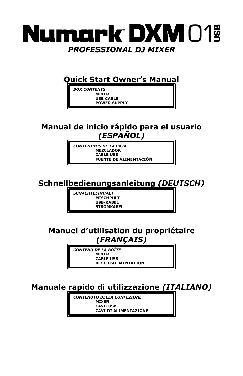 Numark Industries DXM01 User Manual | 16 pages