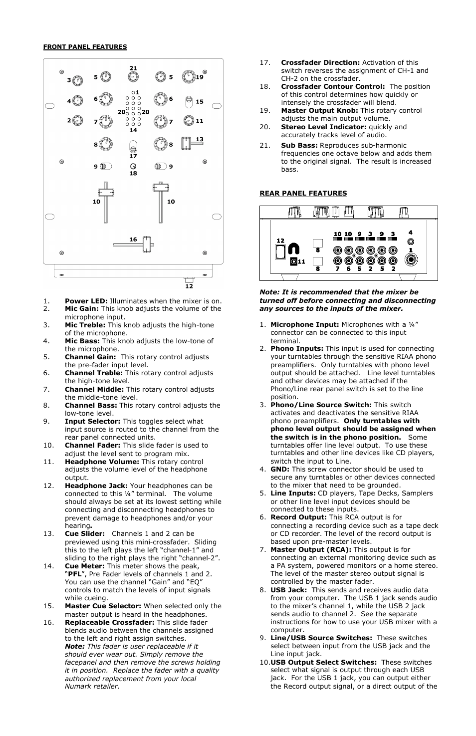 Numark Industries DXM01 User Manual | Page 3 / 16