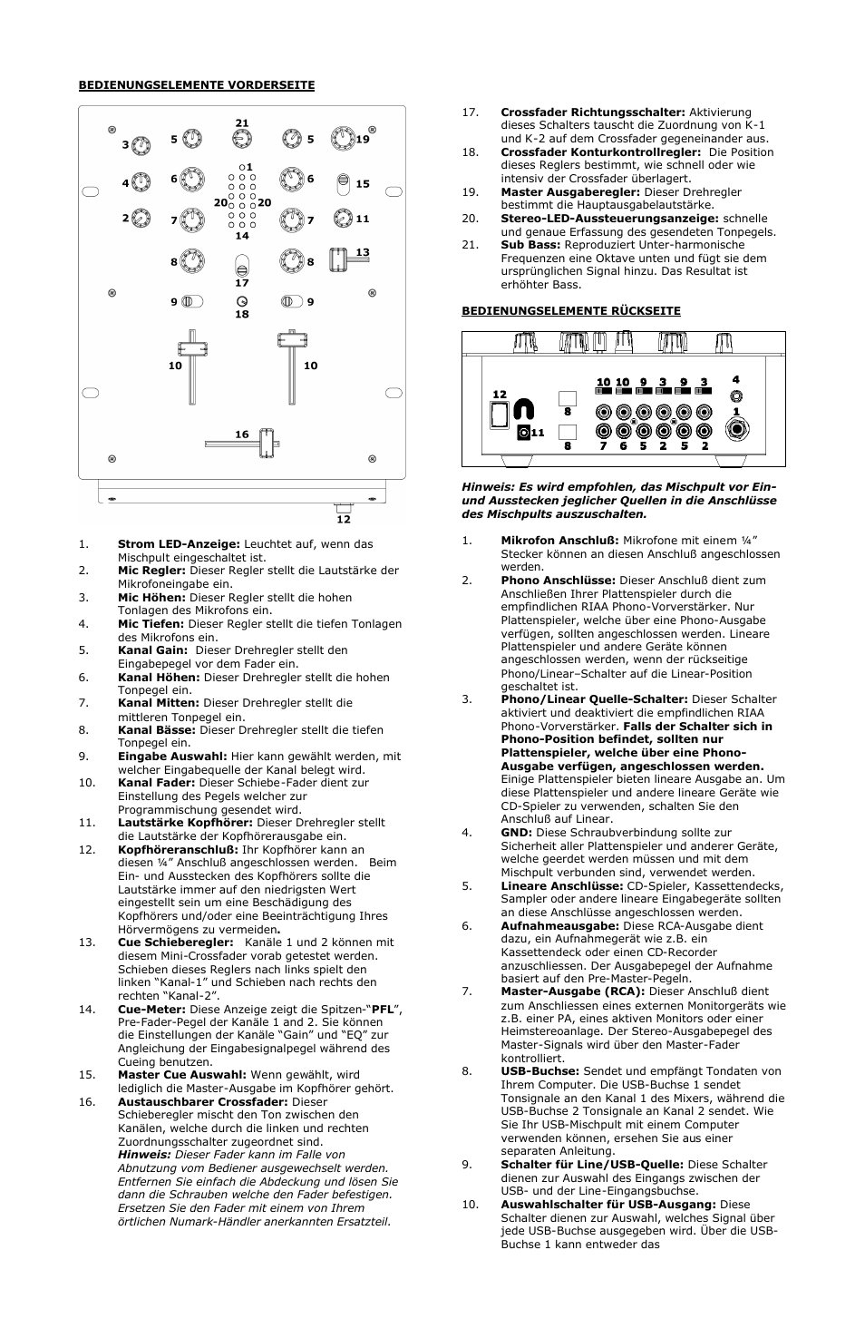 Numark Industries DXM01 User Manual | Page 9 / 16