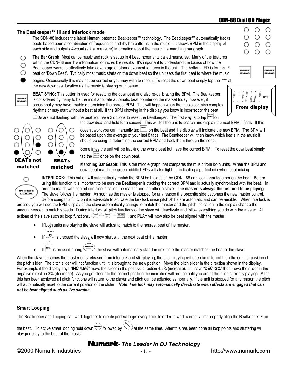 Numark Industries CDN-88 User Manual | Page 11 / 16