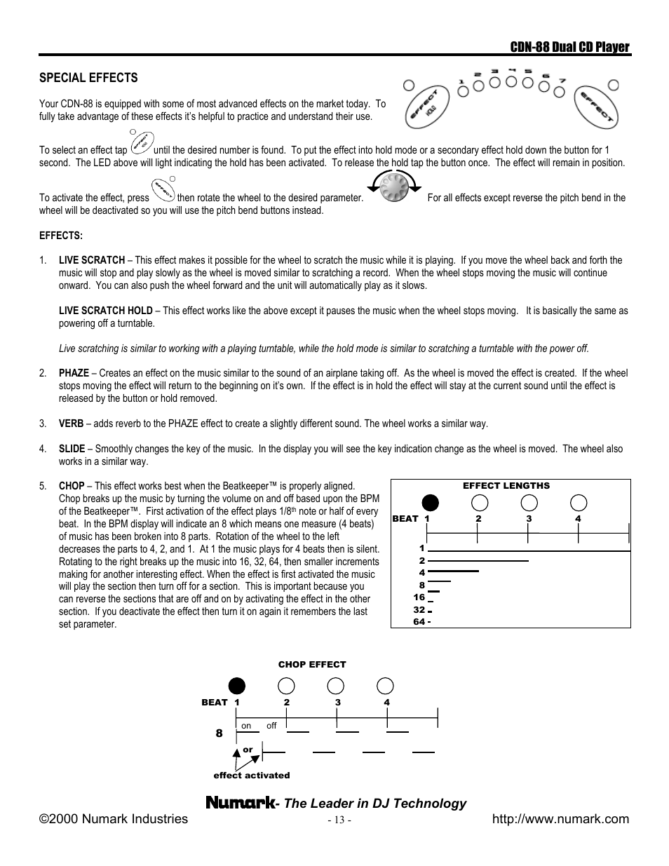 Numark Industries CDN-88 User Manual | Page 13 / 16