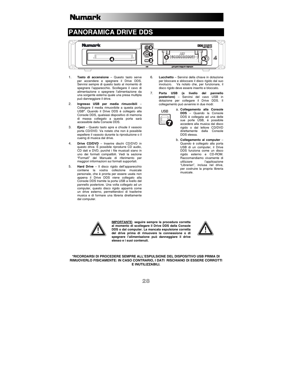 Panoramica drive dds | Numark Industries DDS80 User Manual | Page 28 / 40