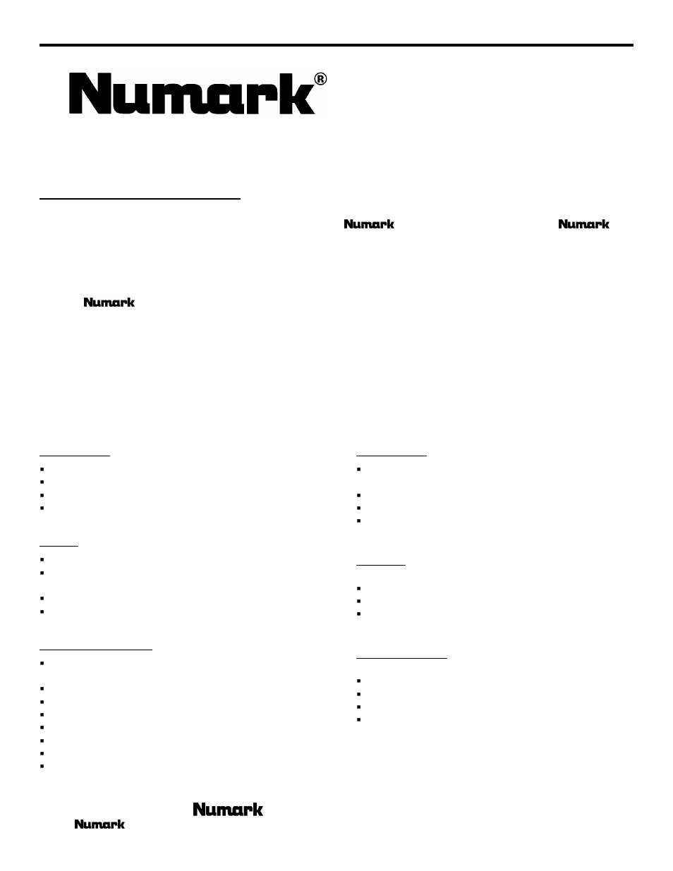 Pro sm-3, Professional dj mixer | Numark Industries SM-3 User Manual | Page 4 / 12