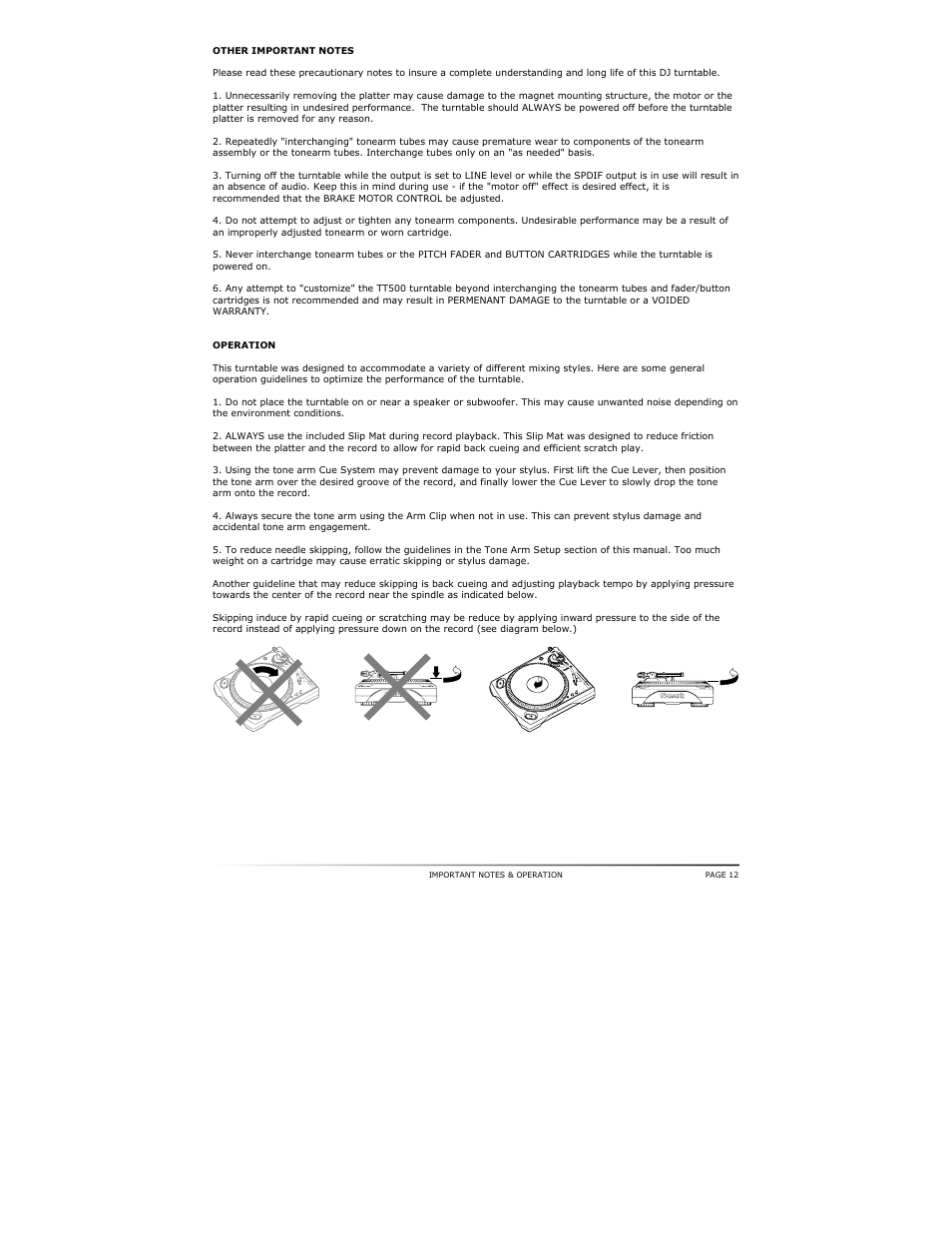 Numark Industries TT500 User Manual | Page 13 / 16