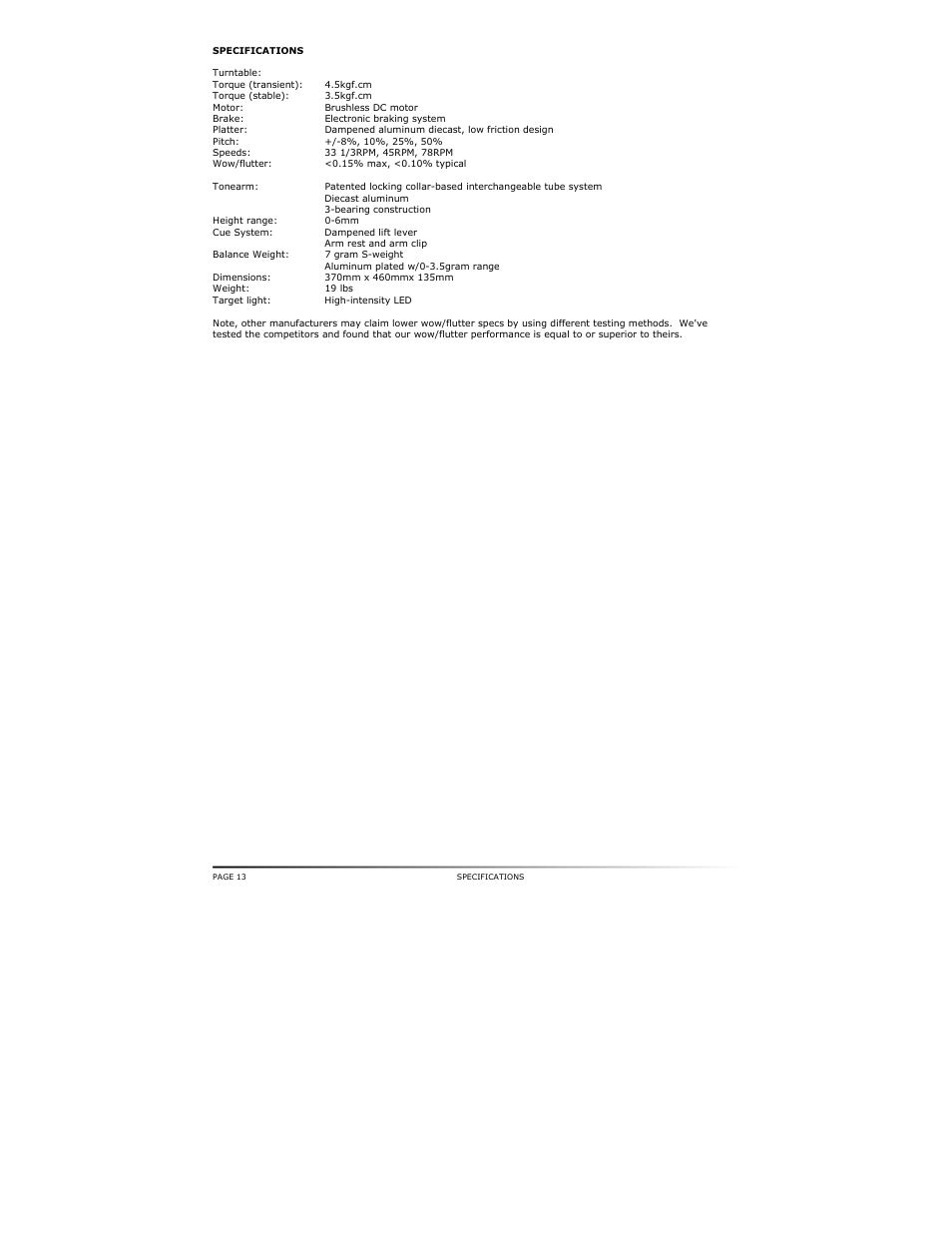 Numark Industries TT500 User Manual | Page 14 / 16