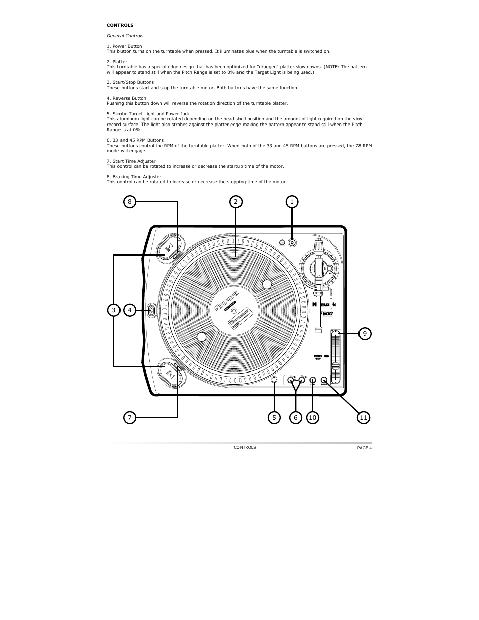 Numark Industries TT500 User Manual | Page 5 / 16