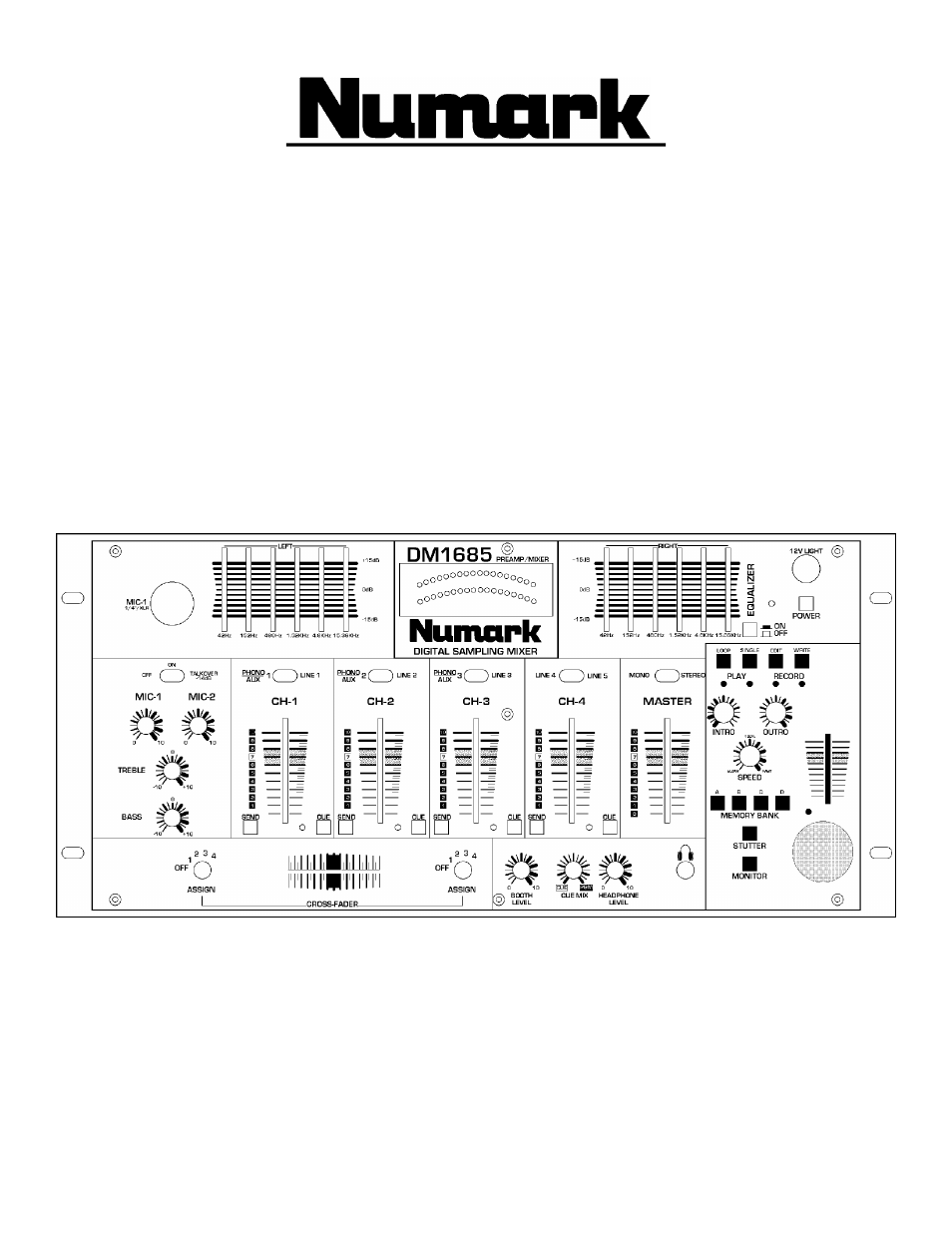 Numark Industries DM1685 User Manual | 16 pages