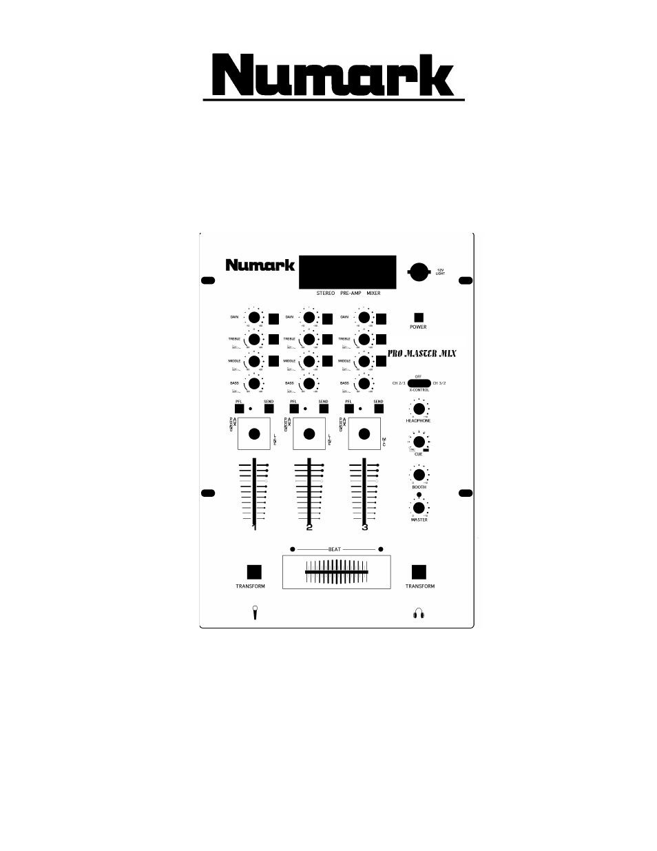 Numark Industries DM2002X User Manual | 12 pages