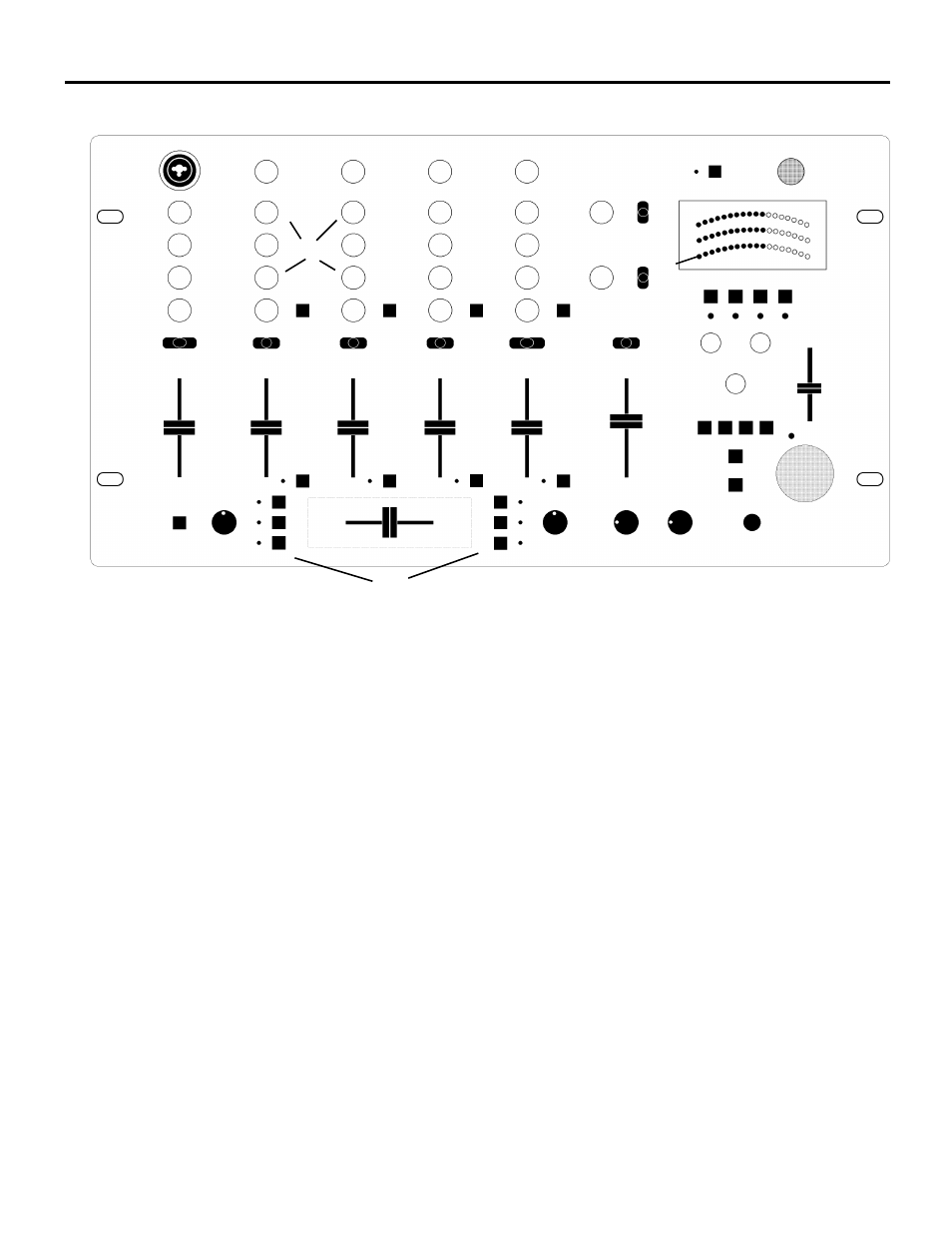 Dm1885x front panel diagram | Numark Industries DM 1885X User Manual | Page 8 / 16