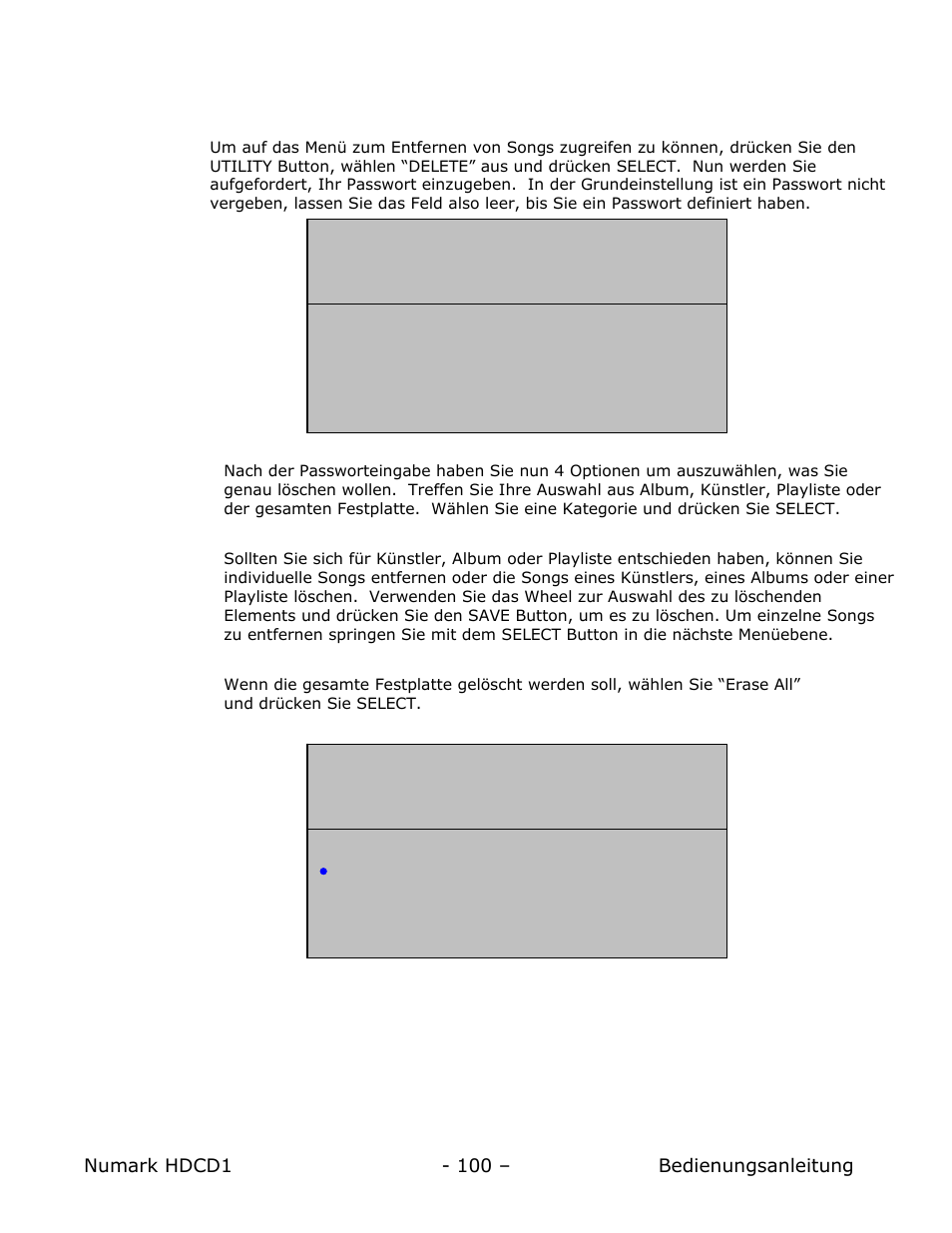 Löschen von songs | Numark Industries HDCD1 User Manual | Page 100 / 132