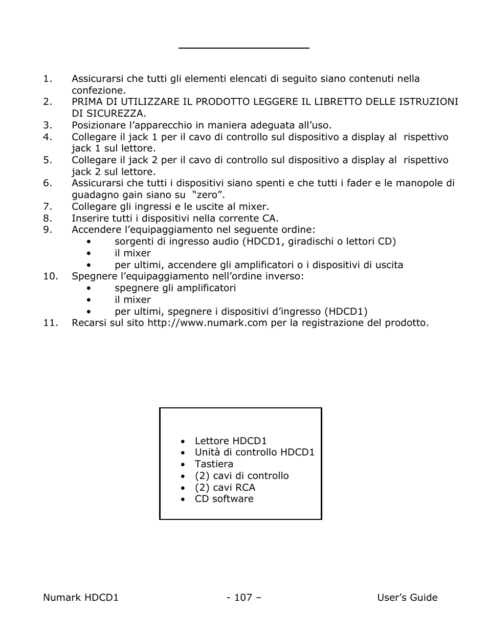 Numark Industries HDCD1 User Manual | Page 107 / 132