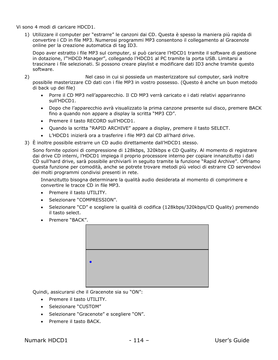 Caricare l’hdcd1 | Numark Industries HDCD1 User Manual | Page 114 / 132