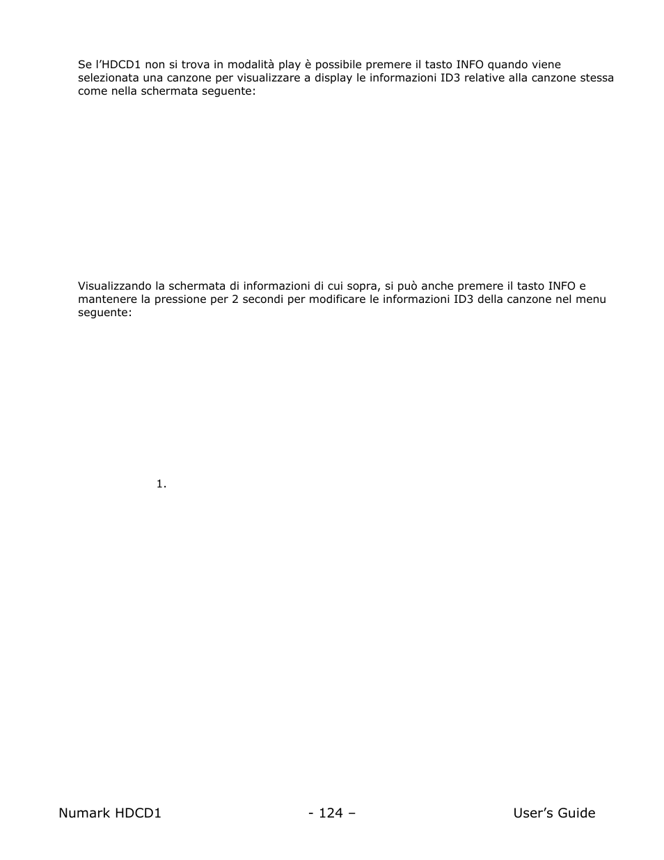 Modifica delle informazioni relative a una canzone | Numark Industries HDCD1 User Manual | Page 124 / 132