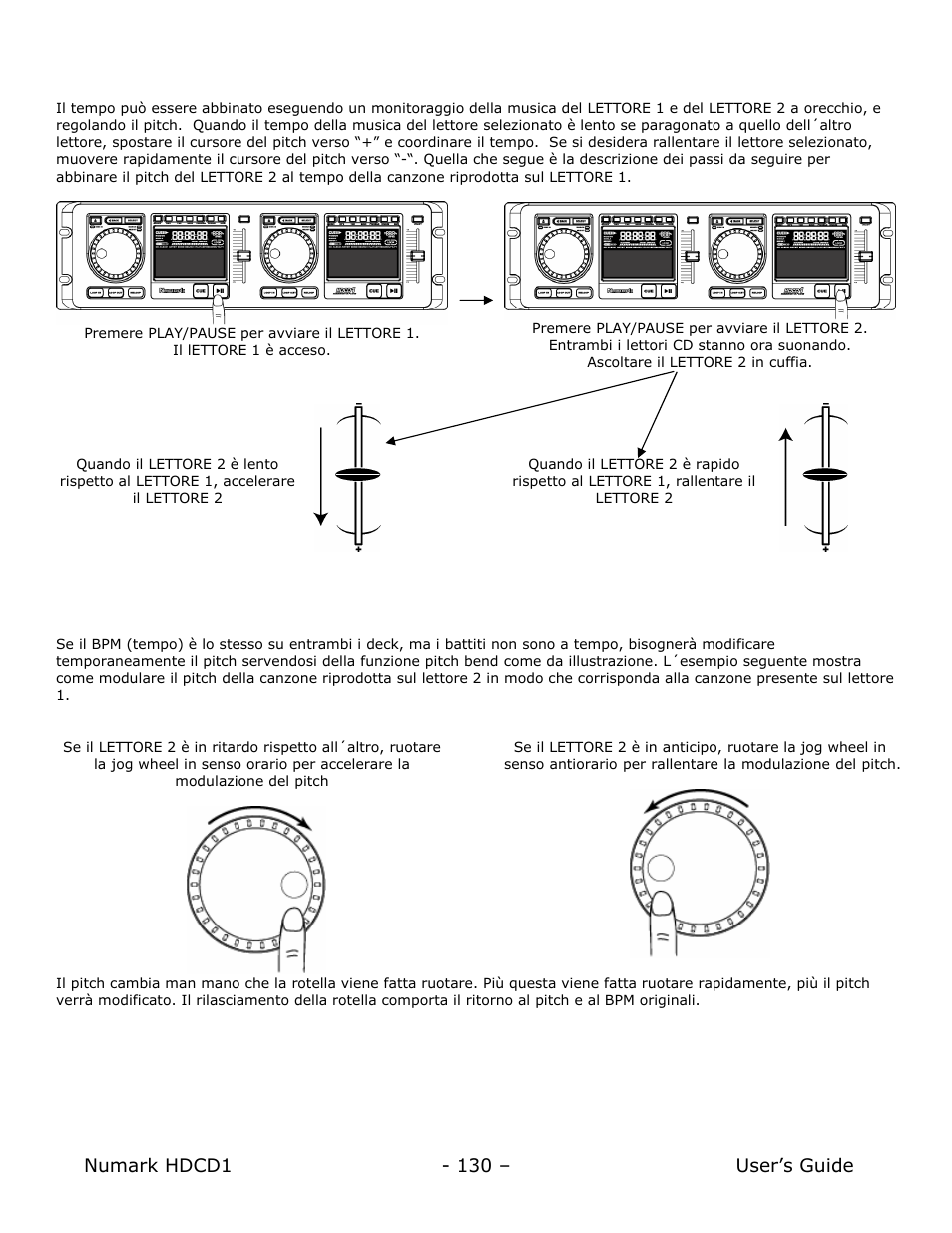 Coordinazione dei battiti al minuto (bpm), Numark hdcd1 - 130 – user’s guide | Numark Industries HDCD1 User Manual | Page 130 / 132