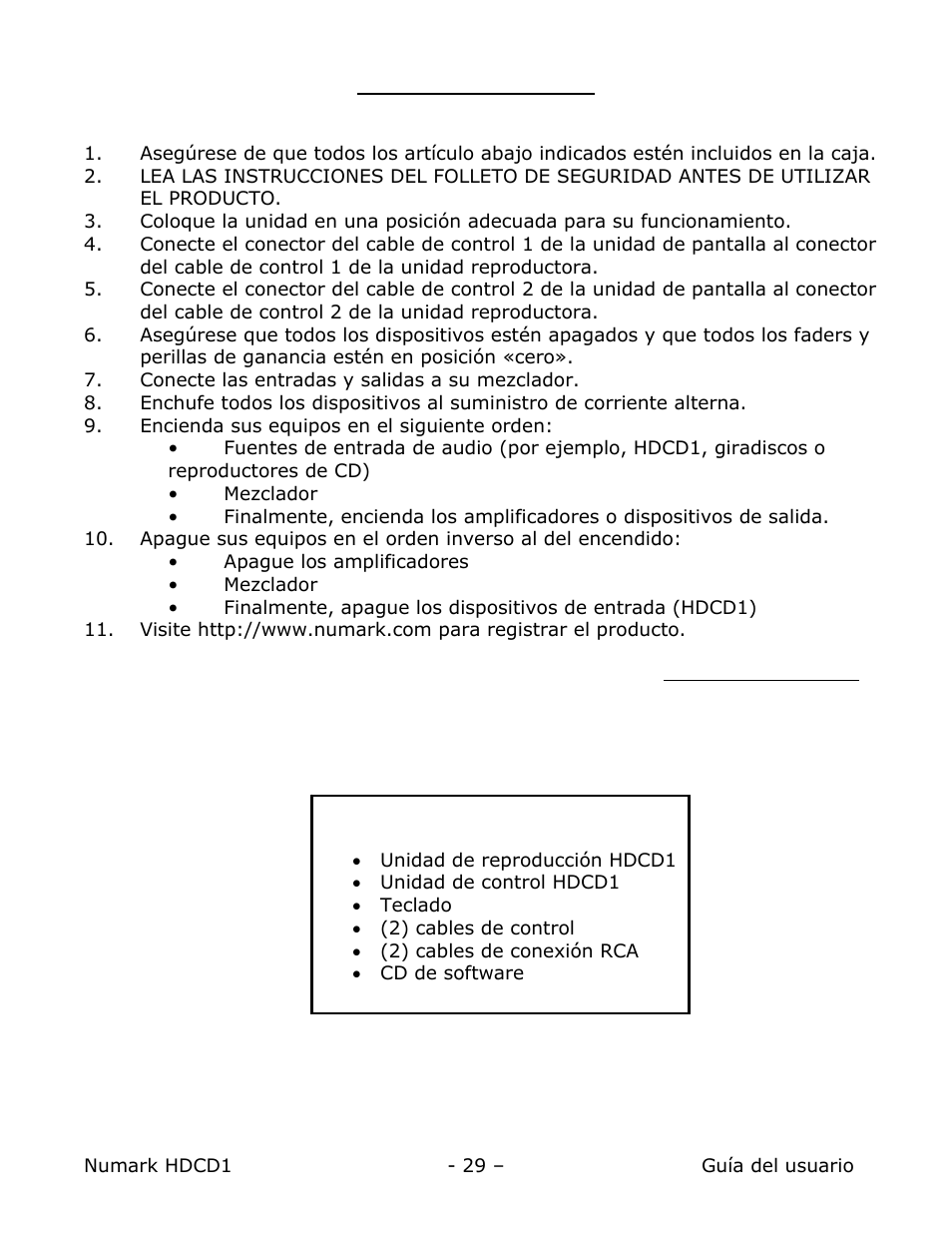 Numark Industries HDCD1 User Manual | Page 29 / 132