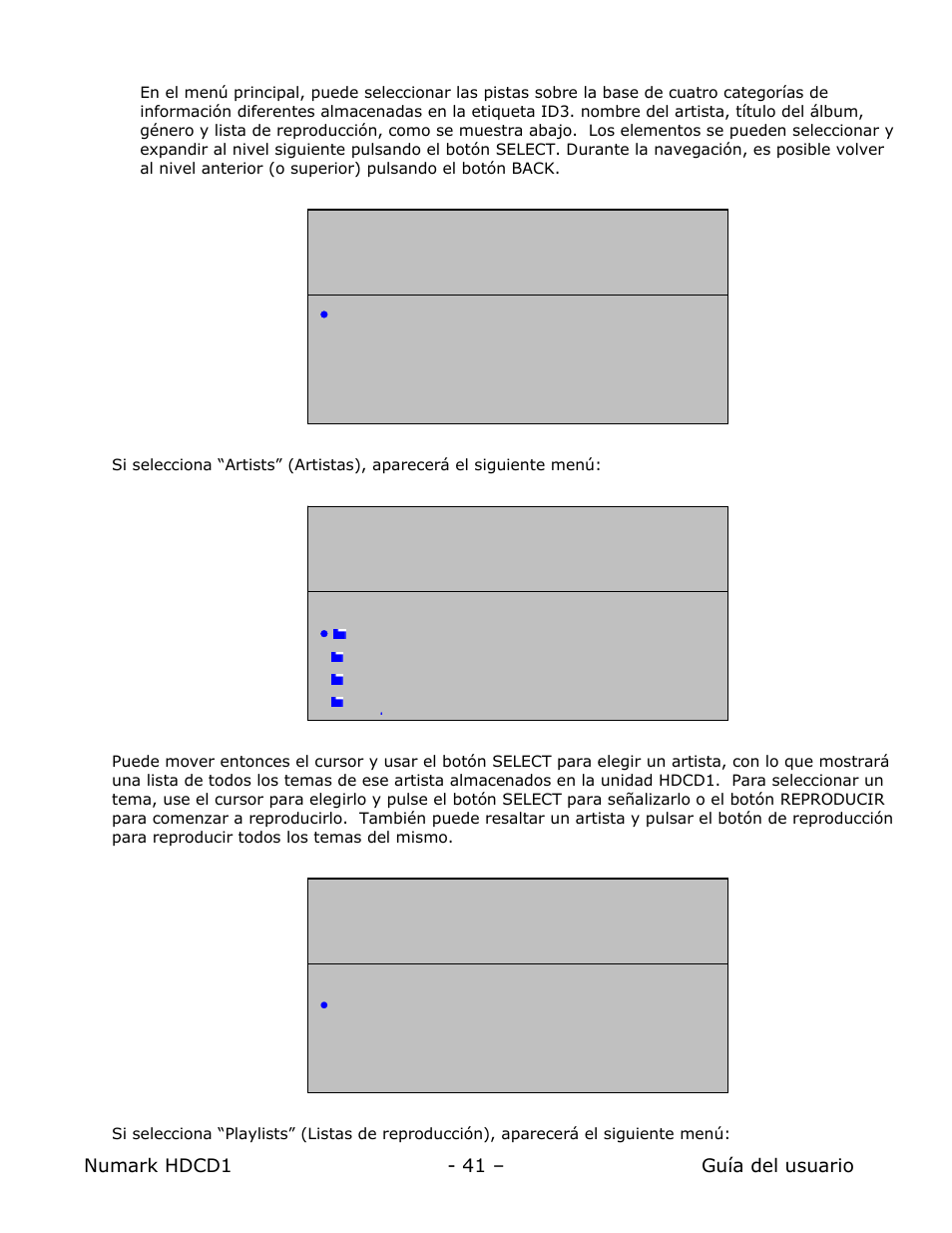 Reproducción desde disco duro | Numark Industries HDCD1 User Manual | Page 41 / 132