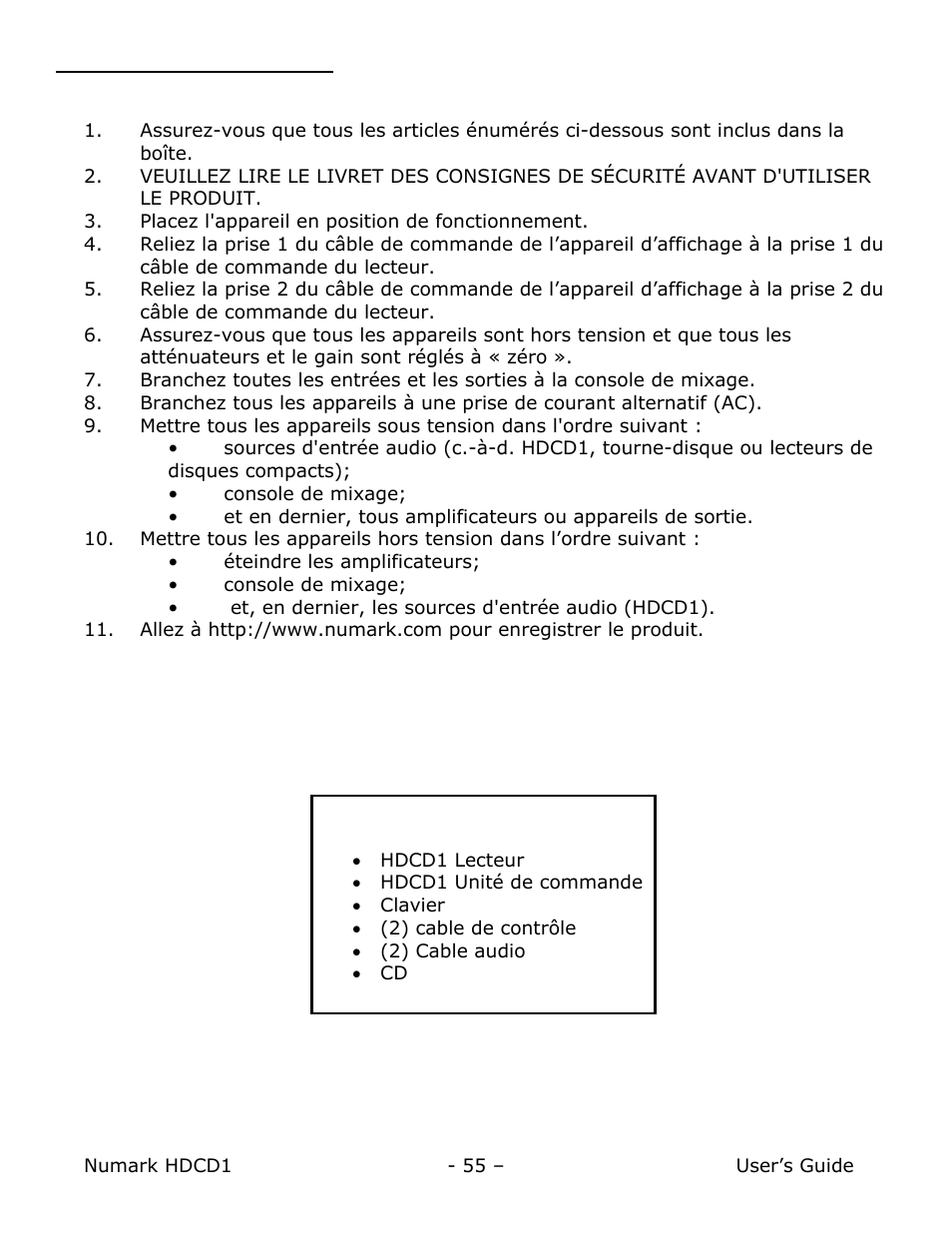 Numark Industries HDCD1 User Manual | Page 55 / 132