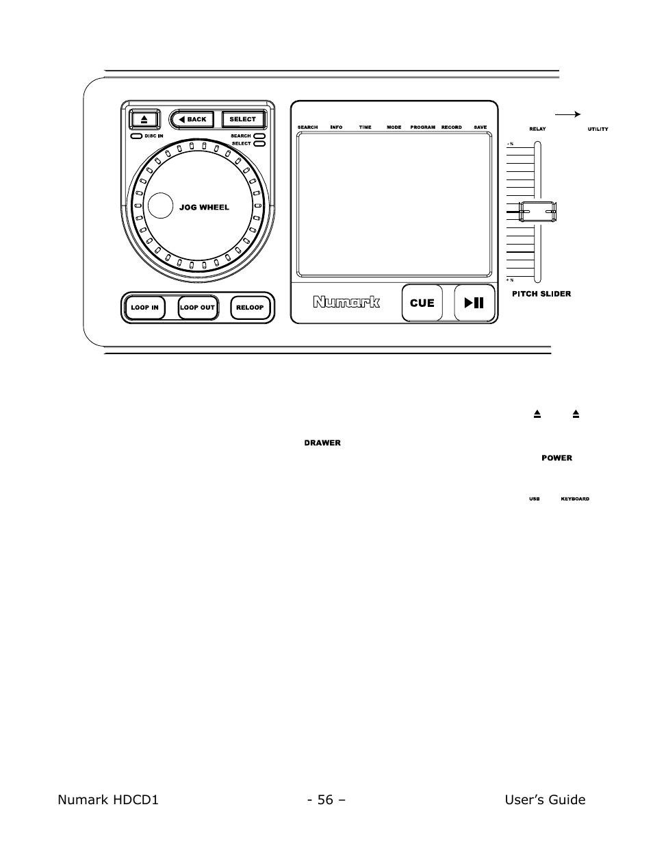 Caractéristiques du panneau avant | Numark Industries HDCD1 User Manual | Page 56 / 132