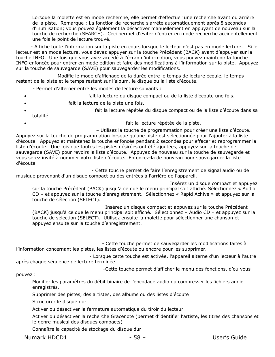 Numark Industries HDCD1 User Manual | Page 58 / 132