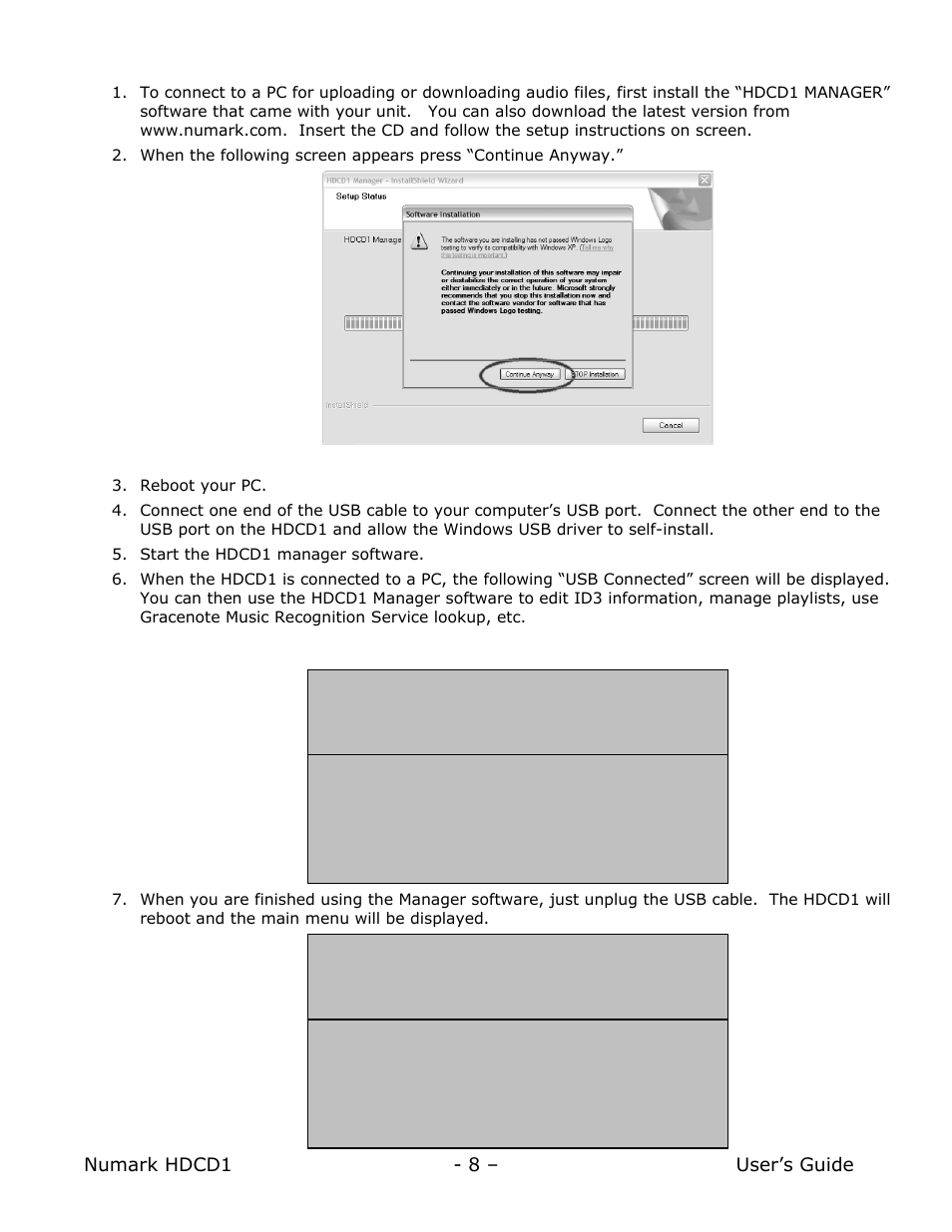 Connecting your computer | Numark Industries HDCD1 User Manual | Page 8 / 132