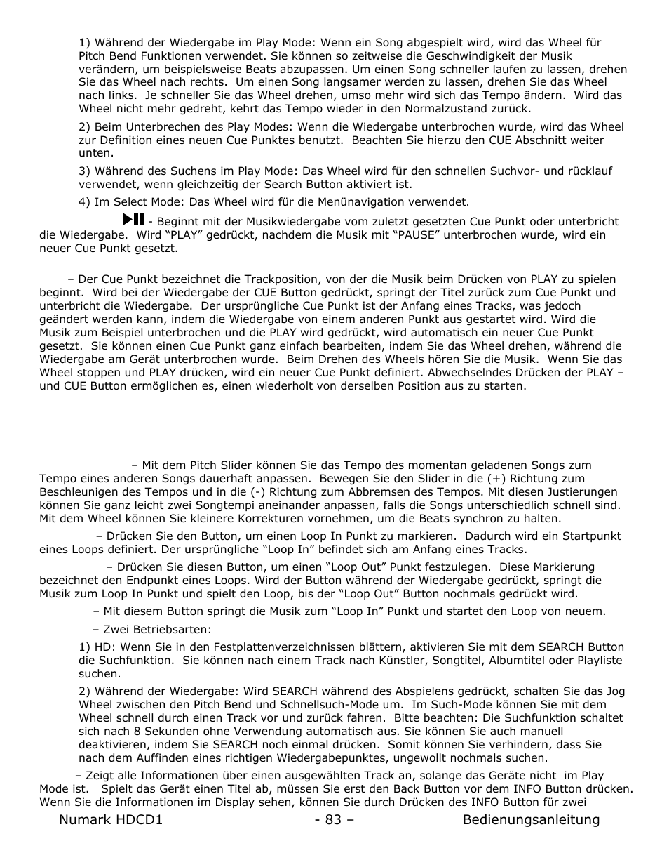 Numark Industries HDCD1 User Manual | Page 83 / 132