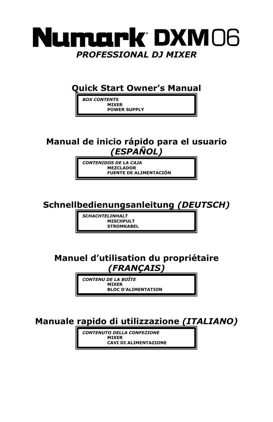 Numark Industries DXM 06 User Manual | 21 pages