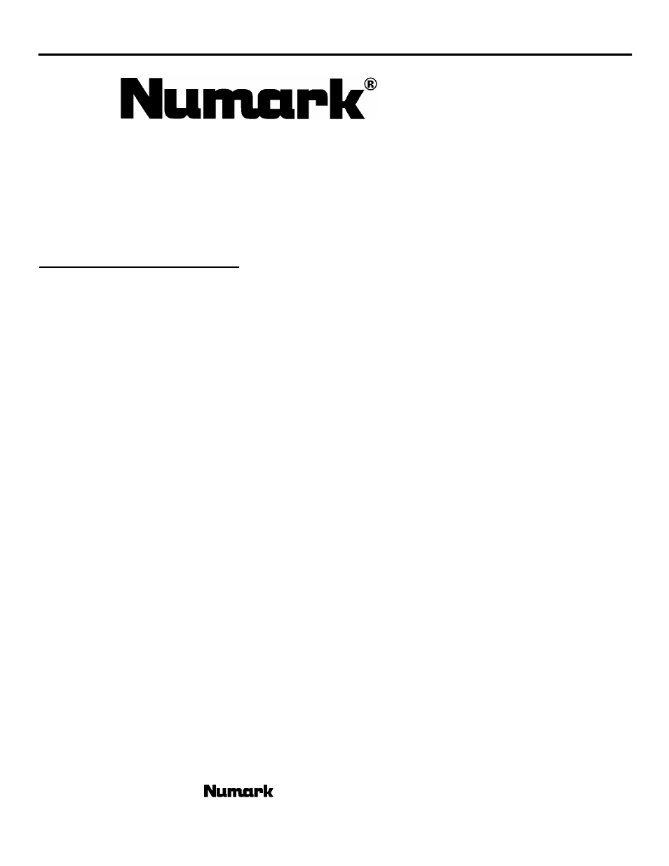 Dm905 “blue dog, Professional dj mixer | Numark Industries BLUE DOG DM905 User Manual | Page 4 / 8