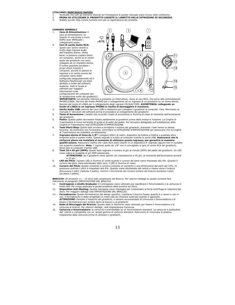Numark Industries TTUSB User Manual | Page 13 / 16