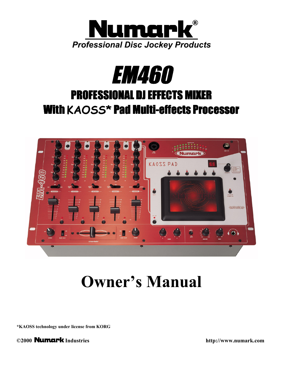 Numark Industries EM460 User Manual | 12 pages