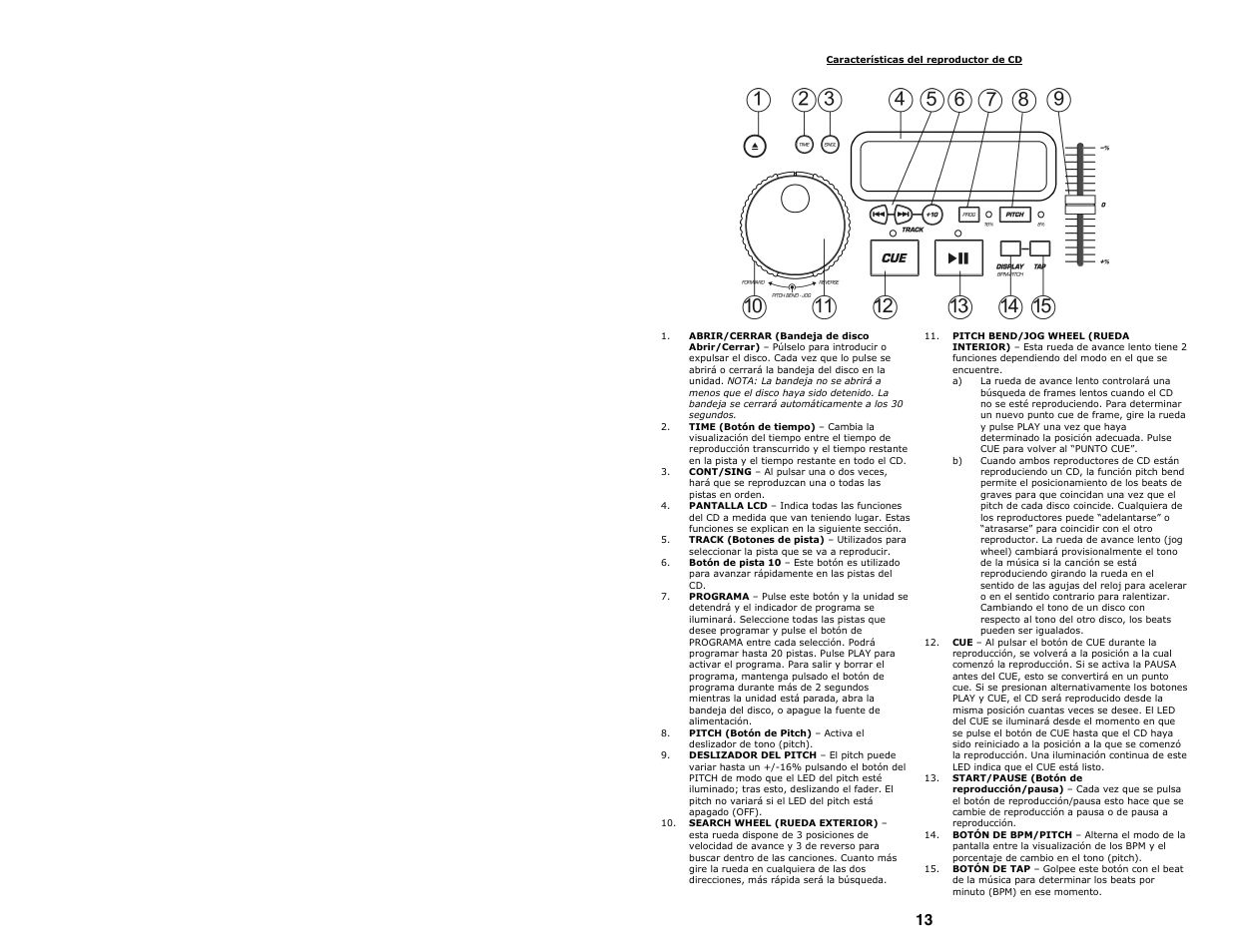Numark Industries Professional Karaoke Mixing Station KMX02 User Manual | Page 13 / 38