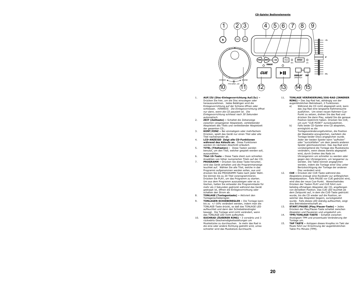 Numark Industries Professional Karaoke Mixing Station KMX02 User Manual | Page 20 / 38
