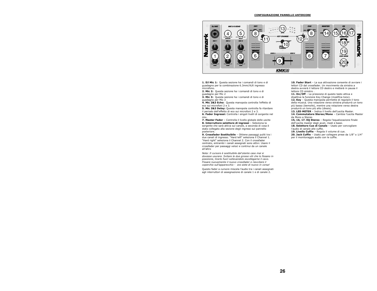 Numark Industries Professional Karaoke Mixing Station KMX02 User Manual | Page 26 / 38