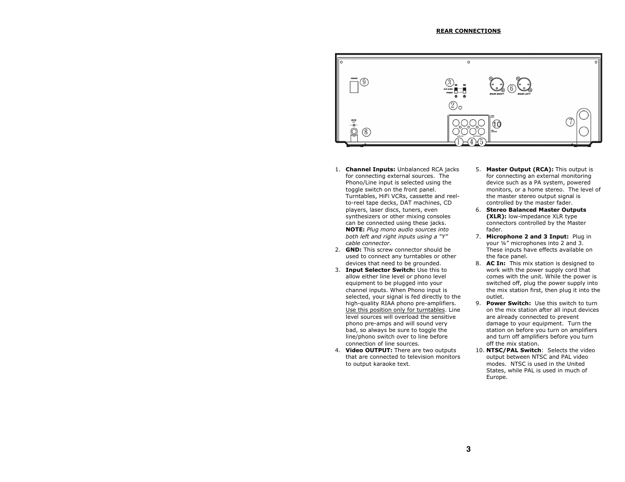 Numark Industries Professional Karaoke Mixing Station KMX02 User Manual | Page 3 / 38