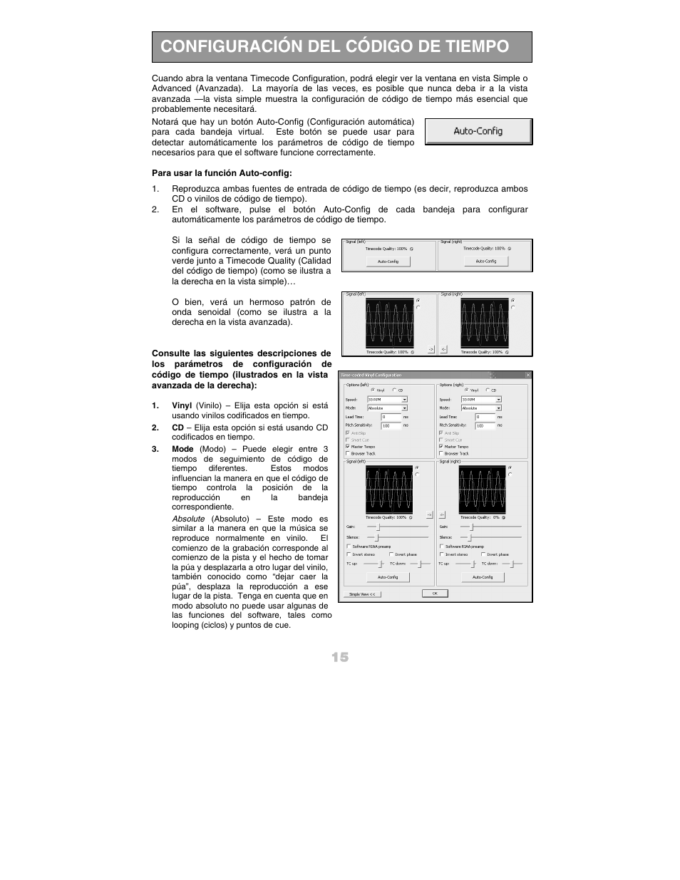 Configuración del código de tiempo | Numark Industries DJ Equipment User Manual | Page 17 / 52