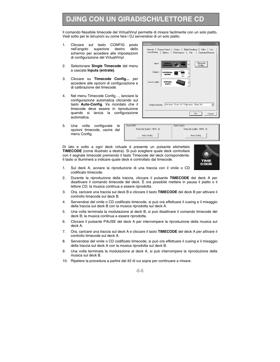 Djing con un giradischi/lettore cd | Numark Industries DJ Equipment User Manual | Page 46 / 52