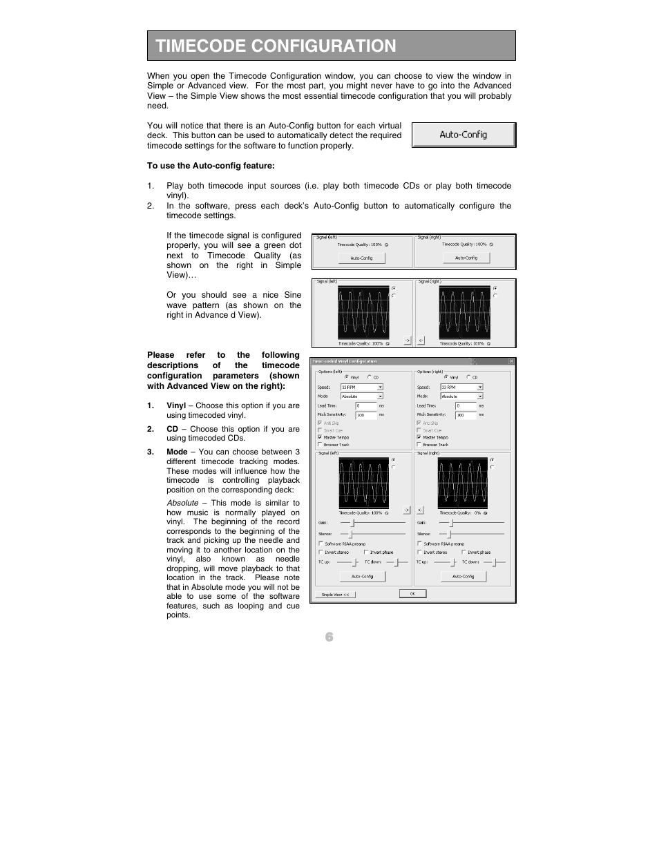 Timecode configuration | Numark Industries DJ Equipment User Manual | Page 8 / 52