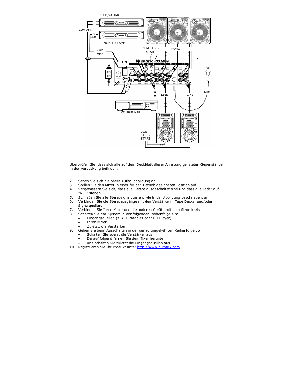 Numark Industries DXM09 User Manual | Page 12 / 28