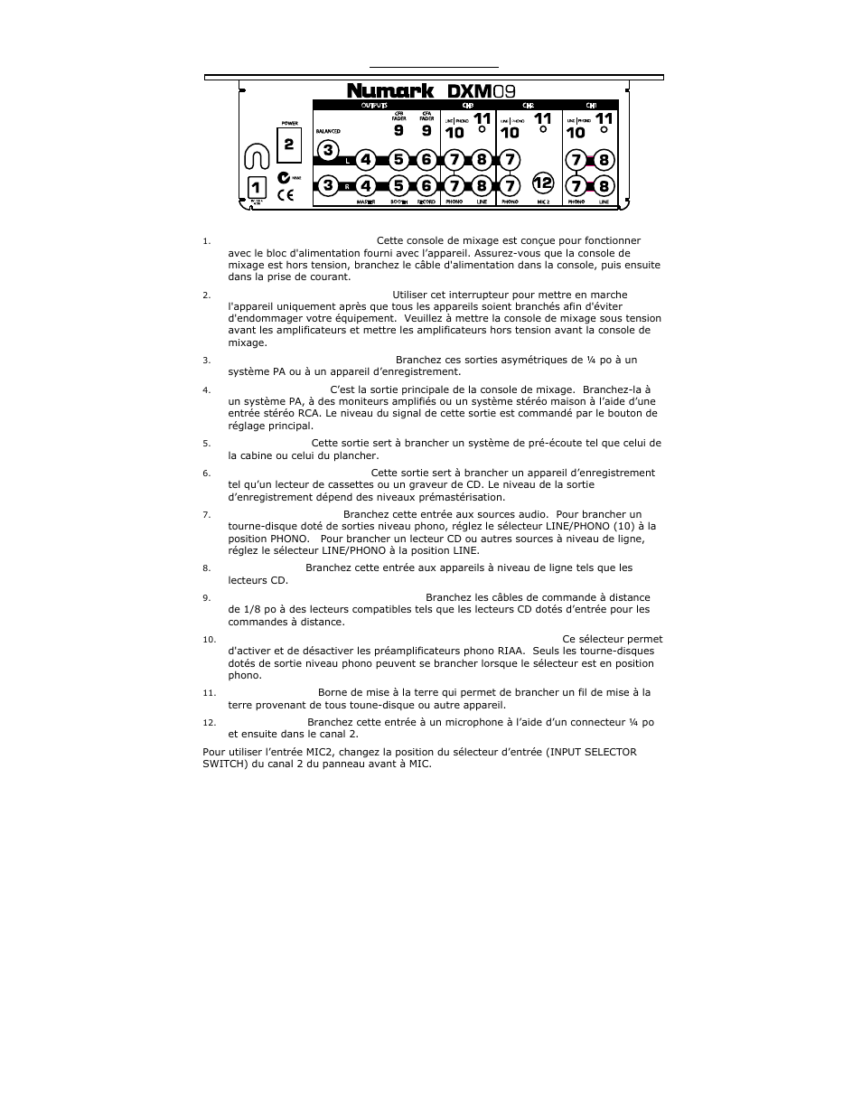 Numark Industries DXM09 User Manual | Page 18 / 28