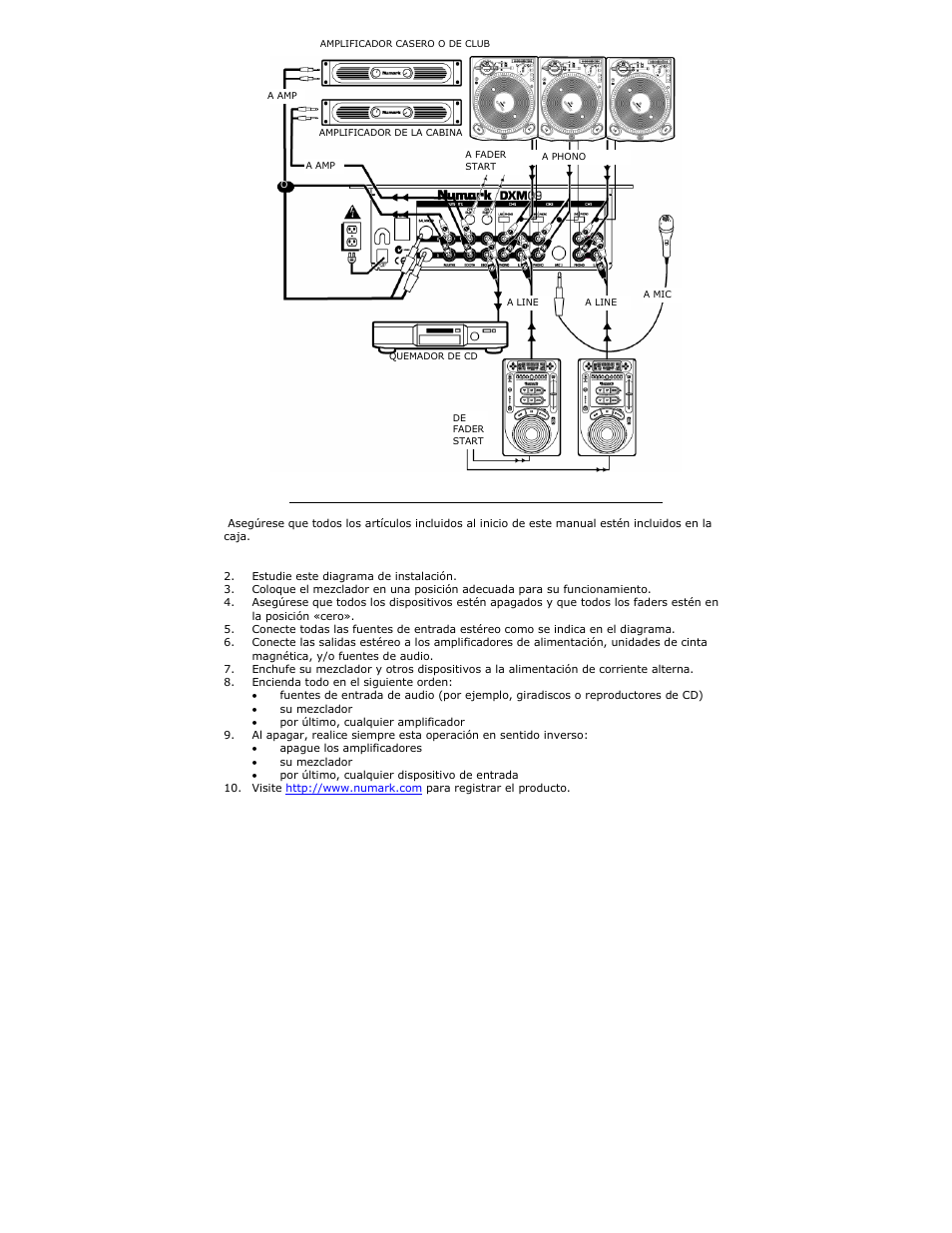 Numark Industries DXM09 User Manual | Page 7 / 28