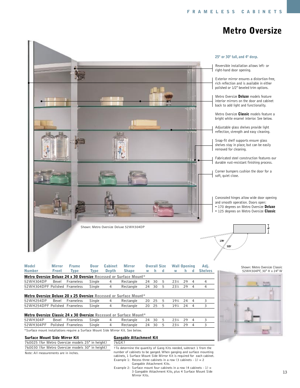 Metro oversize | NuTone Hampton Series User Manual | Page 13 / 60