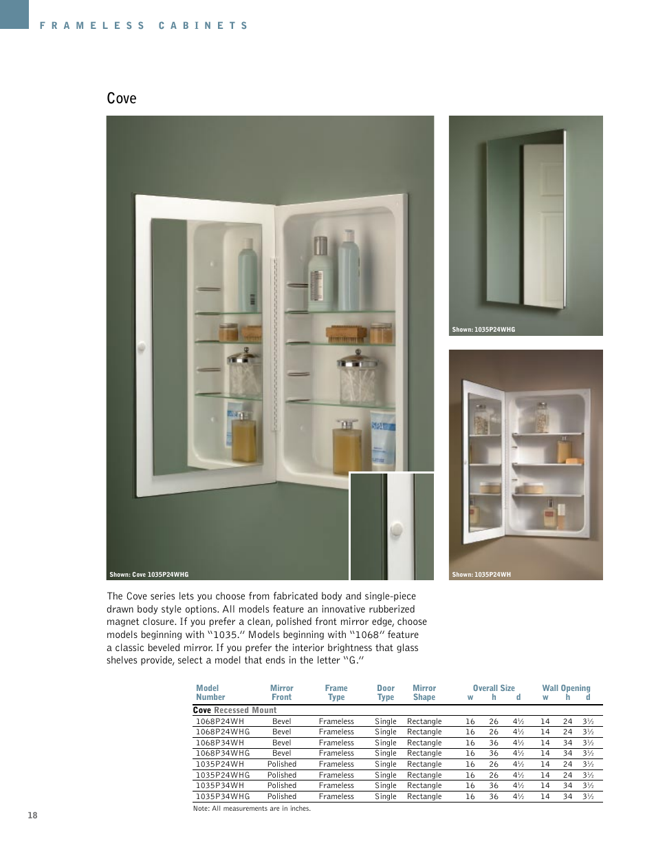 Cove | NuTone Hampton Series User Manual | Page 18 / 60