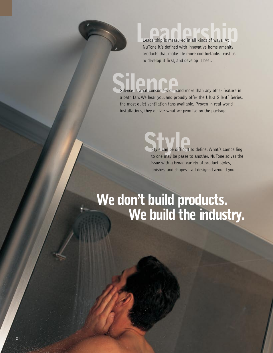 We don’t build products. we build the industry | NuTone QTXEN User Manual | Page 2 / 36