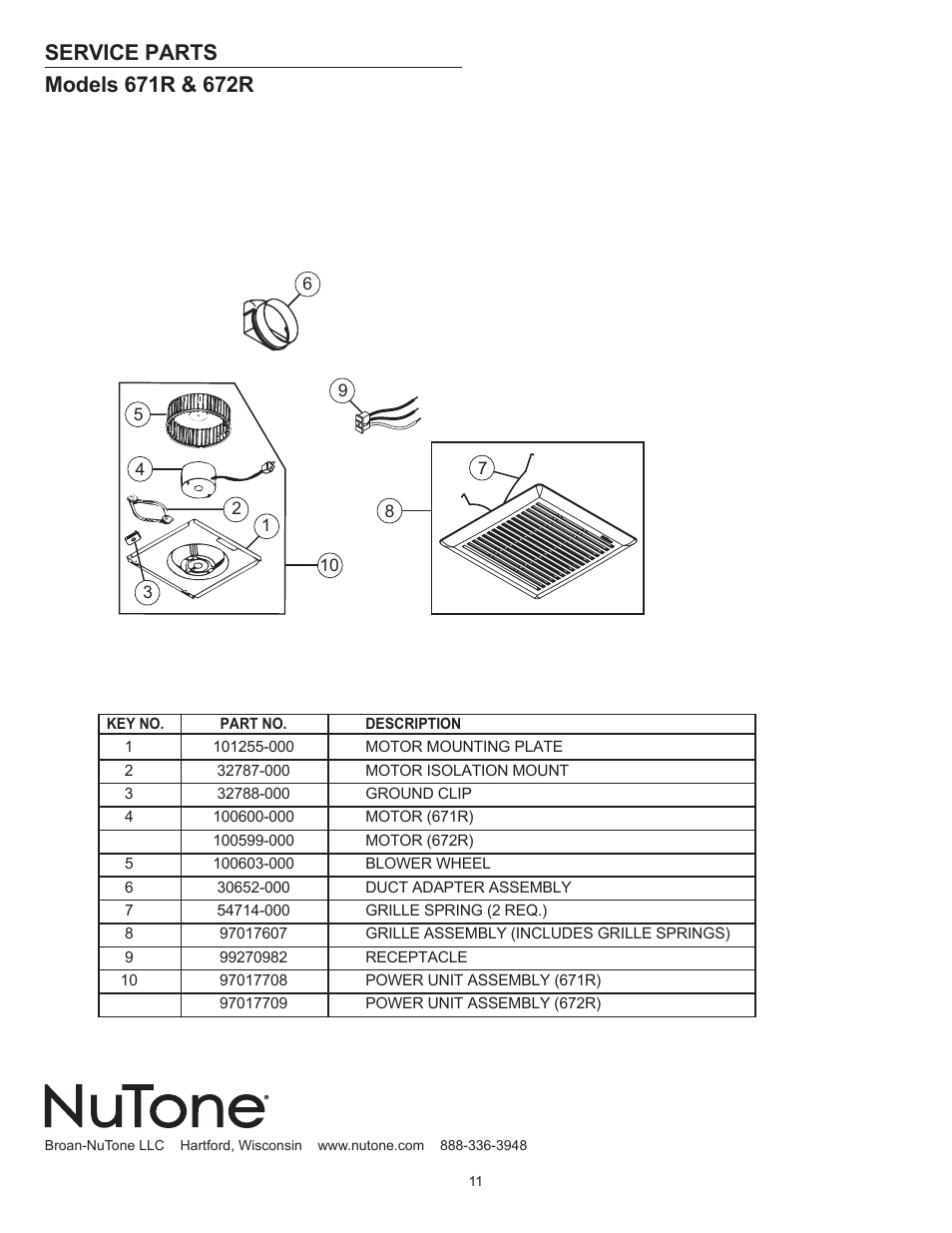 NuTone 671R User Manual | Page 5 / 6