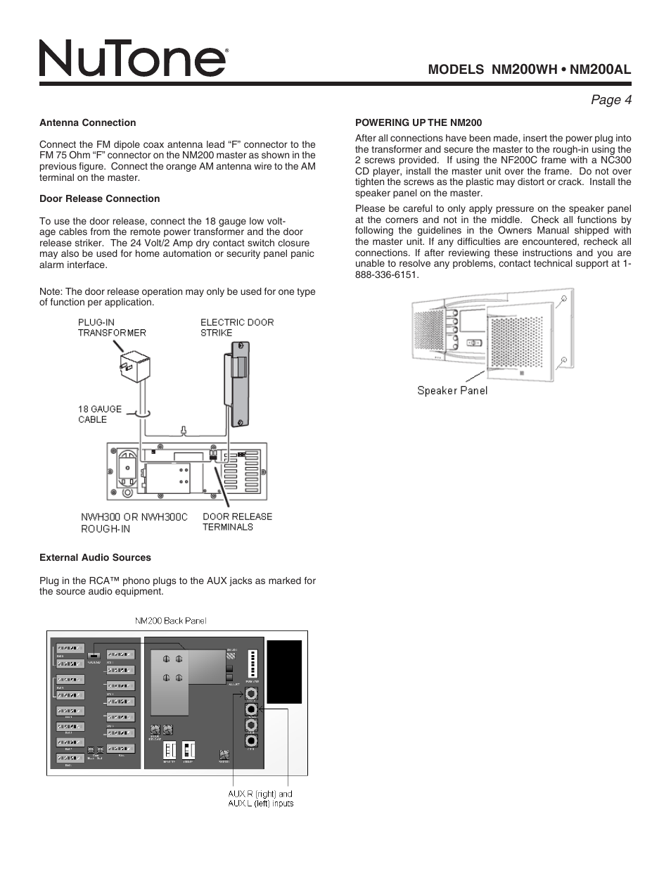 NuTone NM200WH User Manual | Page 4 / 5