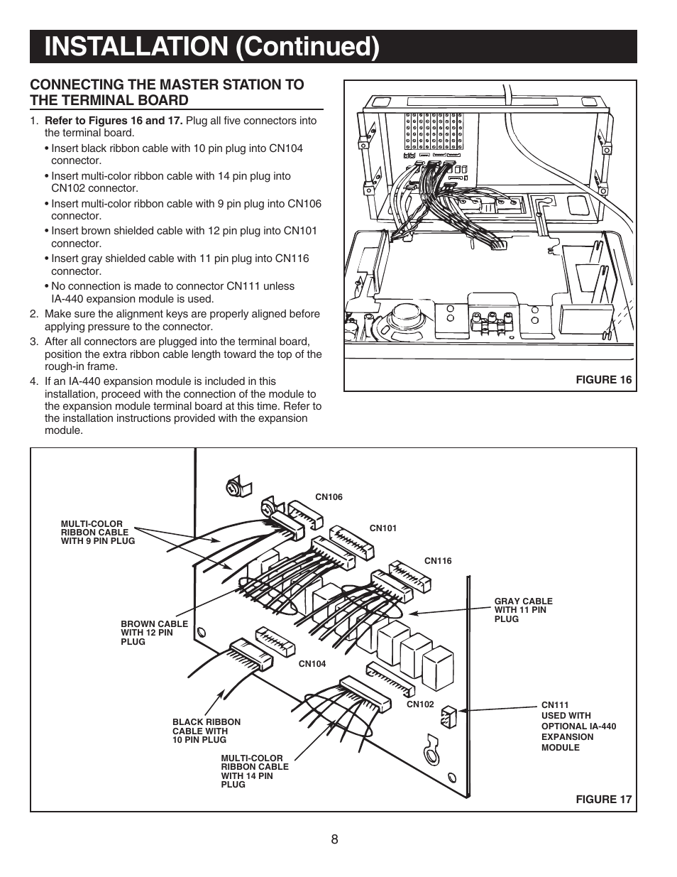 Installation (continued) | NuTone IM-440 Series User Manual | Page 8 / 20