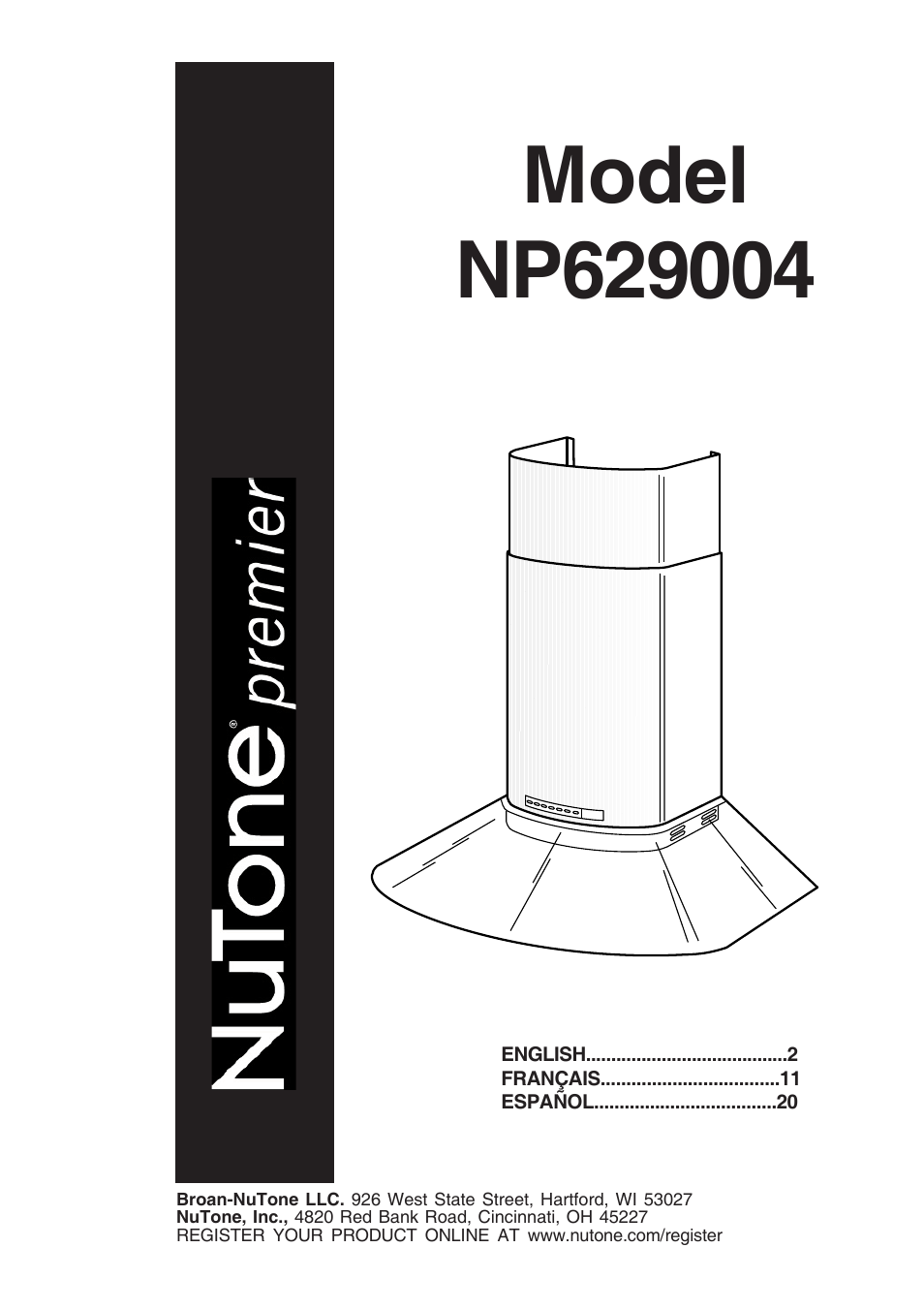 NuTone NP629004 User Manual | 32 pages