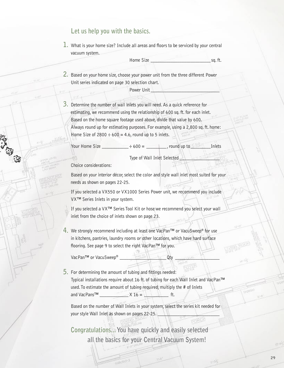 Let us help you with the basics | NuTone VX550 User Manual | Page 29 / 32