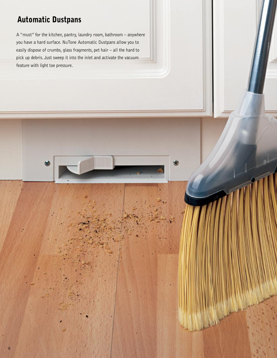 Automatic dustpans | NuTone VX550 User Manual | Page 8 / 32